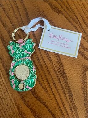 Lilly Pulitzer Pineapple GPS Tag Holder Featured in Lets Go Bananas